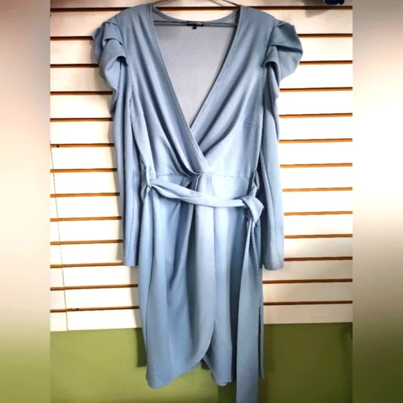FN light blue wrap dress 2x - Picture 5 of 6